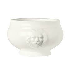 CH LH15 LIONS HEAD TUREEN 15OZ EUROPEAN WHITE  1DZ